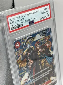 One Piece CCG Kid & Killer SP EB01-003 - Graded PSA 10 GEM MT - Image 3