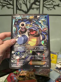 Pokemon Card TCG - JUMBO Blastoise EX Card Black Star Promo XY122 LP - Image 1
