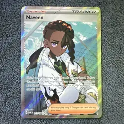 Naveen 112/088 POR Trainer-Supporter Foil Holo Pokemon Card TCG - Image 1