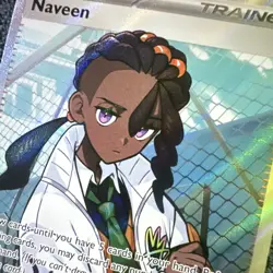 Naveen 112/088 POR Trainer-Supporter Foil Holo Pokemon Card TCG - Image 2