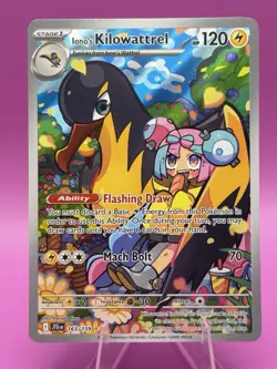 Pokemon TCG Iono's Kilowattrel Card Journey Together IR 163/159 - Image 1