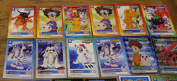 Original Pokemon Laminated Poster & 17 Digimon Cards From The 1990s Good Conditi - Image 5