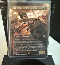 Magic The Gathering - Ravenous Tyrannosaurus (Borderless) - Jurassic World - Image 1