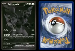 Zekrom ex 172/086 Black Bolt BLK Black White Rare Pokemon LP - Image 3
