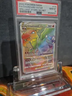 [PSA 10] Charizard VSTAR 174/172 Brilliant Stars Rainbow Secret Rare POKEMON - Image 5