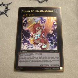 Yu-Gi-Oh! TCG Number 82: Heartlandraco Premium Gold Secret Rare 1st Ed PGLD-EN0… - Image 1