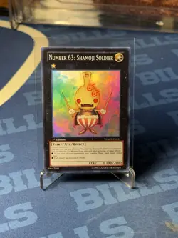 YuGiOh! - Number 63: Shamoji Soldier NUMH-EN031 Super Rare 1st Edition Near Mint - Image 1