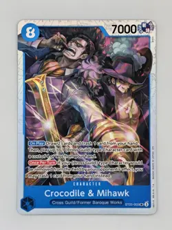 Crocodile & Mihawk (FOIL) | One Piece TCG ST25 | Cross Guild | SR | NEW NM - Image 1