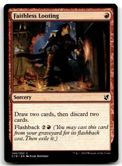 MTG Faithless Looting C Commander 2019 140 LP - Image 1