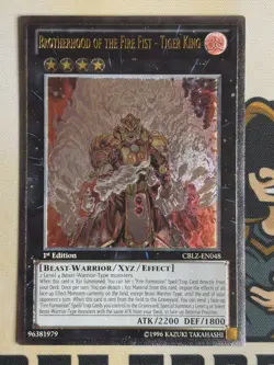 Brotherhood of the Fire Fist Tiger King Ultimate Rare CBLZ-EN048 1st Ed NM EURO - Image 3