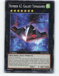 Number 42: Galaxy Tomahawk #PRIO-EN092 1st Edition Yugioh Card - Image 1