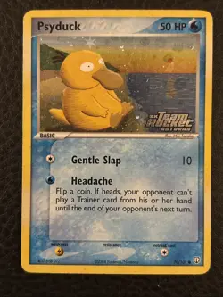 Pokemon Psyduck 70/109 EX Team Rocket Returns Holo Card English Reverse Stamped - Image 1
