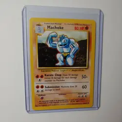 4th Print Base Set Machoke 34/102 Uncommon Pokemon Card LP-NM - Image 1