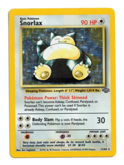 Pokemon Card: Snorlax HOLO 11/64 Jungle Set Vintage Rare! PL - Image 1