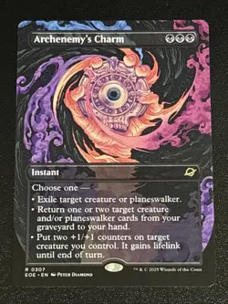 MTG Edge of Eternities Archenemy's Charm Borderless 0307 NM Rare - Image 1