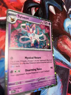 Pokemon Sylveon 172 Scarlet & Violet Promo Cosmos Holo Double Swirl Misprint - Image 3