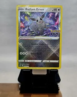 Pokemon Radiant Eevee GO Radiant Rare Promo Holo SWSH230 90 HP 50 Attack - Image 1