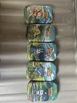 Pokemon TCG: Sinnoh Stars Mini Tins Set Of Empty - Image 1