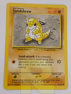Sandshrew R Set Base 62/102 R Comune R Pokemon R Inglese R EX - Image 1