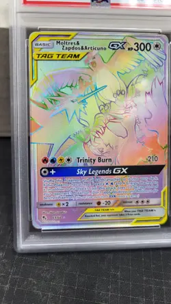 2019 MOLTRES & ZAPDOS & ARTICUNO GX TAG TEAM HIDDEN FATES POKEMON PSA 10 GEM #69 - Image 4