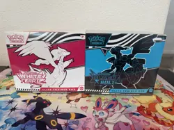 Pokemon TCG S&V Black Bolt & White Flare Sealed Elite Trainer Box ETB Set of 2 - Image 1