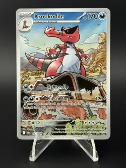 Krookodile 137/086 Holo Illustration Rare SV: Black Bolt NM English Pokemon - Image 1
