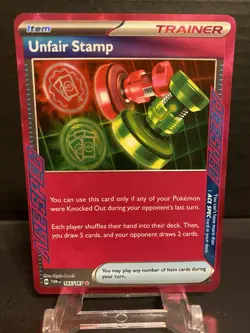 Unfair Stamp 165/167 ACE SPEC Rare Twilight Masquerade Pokemon LP - Image 2