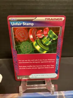 Unfair Stamp 165/167 ACE SPEC Rare Twilight Masquerade Pokemon LP - Image 3