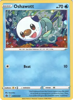 Oshawott SWSH222 Promo SWSH Black Star Pokemon Holo NM - Image 1