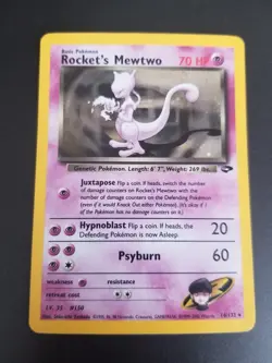 Rocket's Mewtwo 14/132 Holo Rare Pokemon Gym Challenge MP - Image 1