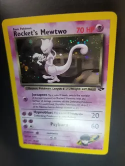 Rocket's Mewtwo 14/132 Holo Rare Pokemon Gym Challenge MP - Image 3