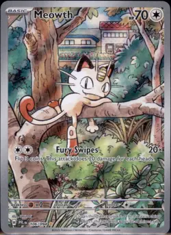 Meowth #106/094 Illustration Rare Phantasmal Flames Pokemon 2025 NM - Image 1