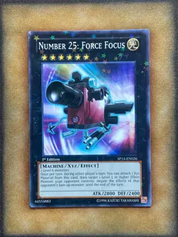 Yugioh Number 25: Force Focus SP14-EN026 Starfoil Common 1st Ed NM - Image 1