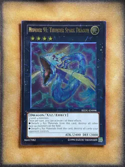 Yugioh Number 91: Thunder Spark Dragon REDU-EN098 Ultimate Rare LP - Image 1