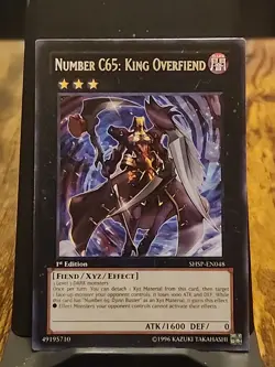Number C65: King Overfiend - 1st Edition Rare Foil - Yugioh Dark XYZ - Vintage - Image 1