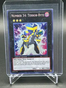 Yugioh TCG Number 34: Terror-Byte PRC1-ENV02 Secret Rare Limited Edition NM - Image 1