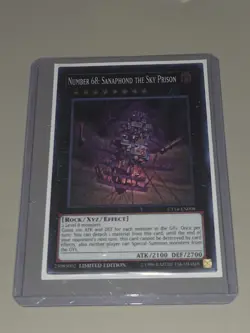 Yugioh Number 68: Sanaphond The Sky Prison CT14-EN008 Super Limited Editon LP - Image 1
