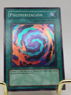 Yugioh Polymerization LOB-S059 1st Edition Super Rare Spanish Near Mint - Image 1
