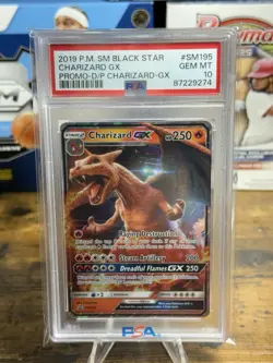Pokemon TCG Charizard GX SM195 SM Black Star Promo Detective Pikachu 2019 PSA 10 - Image 1