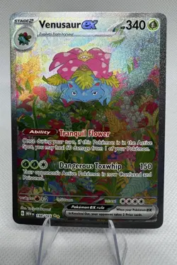 Venusaur ex 198/165 – Scarlet & Violet 151 SIR – Full Art Holo – Pokemon Card NM - Image 1