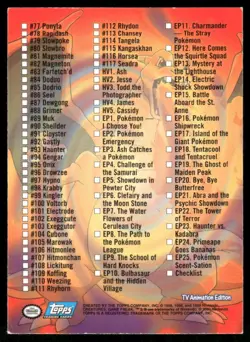 Pokemon Cards Checklist #148 Topps Trading Cards Series 2 LP *1 - Image 2