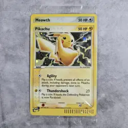 SEALED 2003 Pokemon Pikachu 012 Meowth 013 Black Star Promo Holo WOTC E-Reader - Image 1