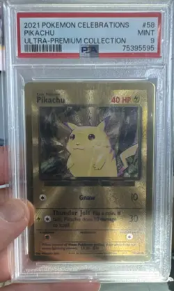 Pokemon Pikachu Celebrations Ultra-Premium Collection 58 Promo Foil PSA 9 - Image 1