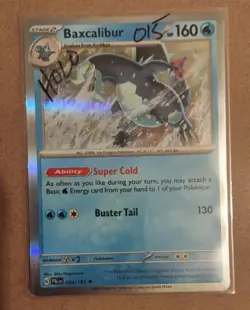 Baxcalibur Cosmos Holo Rare - 060/193 - Paldea Evolved Pokemon 2023 - Image 1