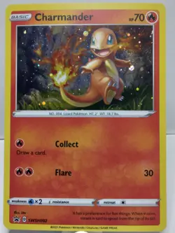 Charmander Pokemon SWSH092 Black Star Promo with HD Cosmos , NM - Image 4