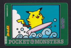 Surfing Pikachu Sealdass Pocket Monsters Japanese 1998 - Image 1