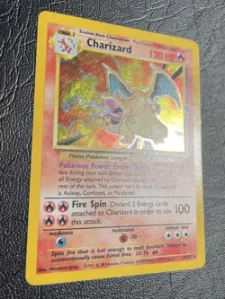 1999 Pokemon Charizard 4/102 Base Set Unlimited Holo Rare MP Ungraded WOTC - Image 2