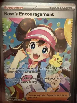 Rosa’s Encouragement 123/088 Full Art Ultra Rare Pokemon TCG Perfect Order NM - Image 1