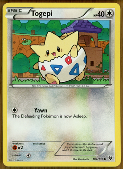 Togepi - 102/135 ~ B&W Plasma Storm ~ Near Mint!! - Image 1