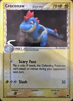 Croconaw 27/101 Uncommon Dragon Frontiers Pokemon Lightly Played - Image 1